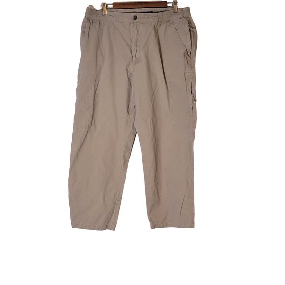 5.11 Tactile Cargo Pants Size 38X30 Elastic Waist Pockets Zip Button Closure Tan - Picture 2 of 7